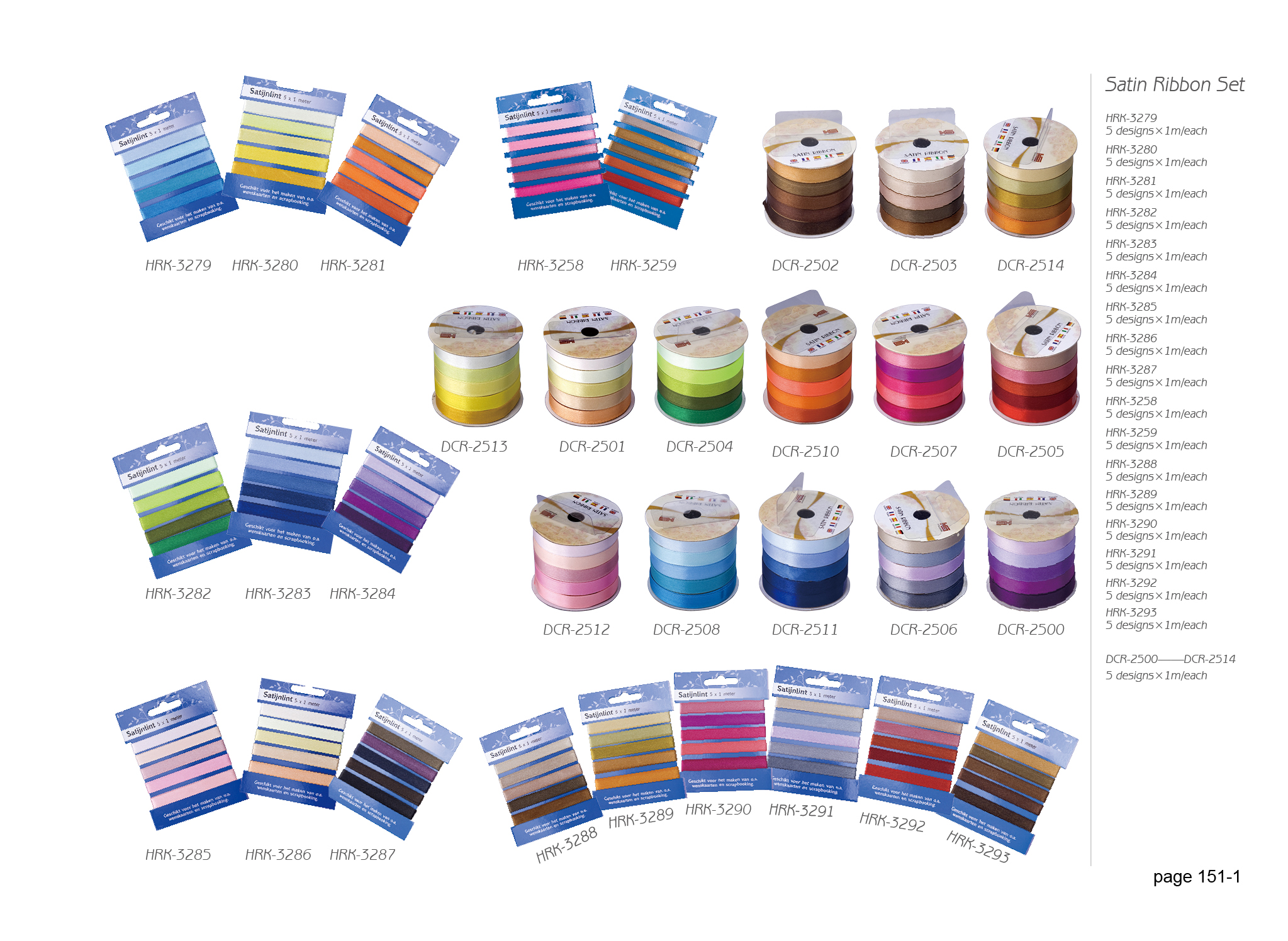 Satin Ribbon Color Card